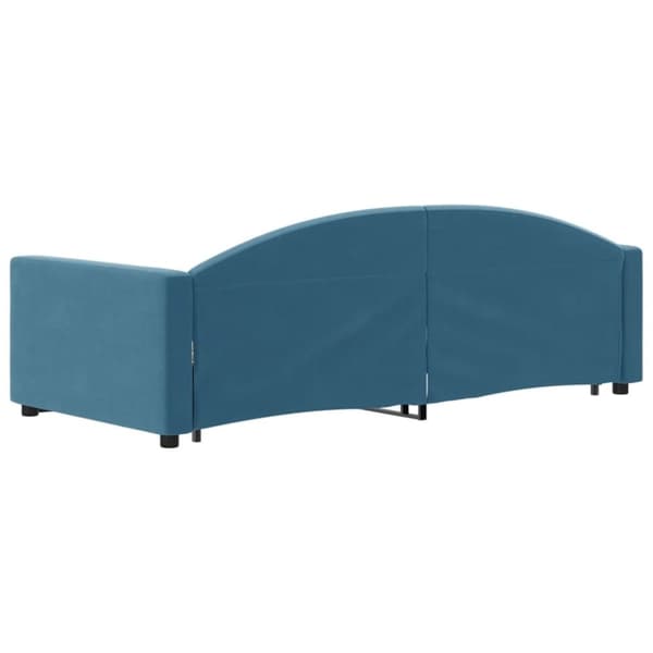 vidaXL Dagbädd utdragbar blå 90x200 cm sammet