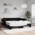 Miniatyrbillede 2 af 11: vidaXL daybed med udtræk 90x200 cm velour sort
