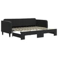 Miniatyrbillede 1 af 11: vidaXL daybed med udtræk 90x200 cm velour sort