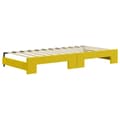 Miniatyrbillede 6 af 11: vidaXL daybed med udtræk og madras 90x200 cm velour gul