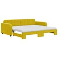Miniatyrbillede 1 af 11: vidaXL daybed med udtræk og madras 90x200 cm velour gul