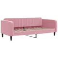 Miniatyrbillede 3 af 11: vidaXL daybed med udtræk og madras 90x200 cm velour lyserød