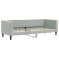 Miniatyrbillede 2 af 11: vidaXL daybed med madras 80x200 cm velour lysegrå