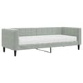 Miniatyrbillede 1 af 11: vidaXL daybed med madras 80x200 cm velour lysegrå