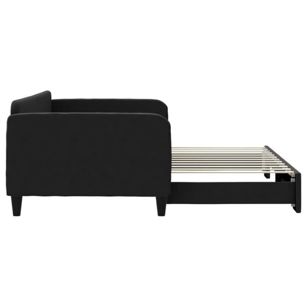 vidaXL daybed med udtræk 100x200 cm stof sort