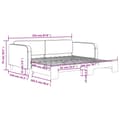 Miniatyrbillede 11 af 11: vidaXL daybed med udtræk 100x200 cm stof sort
