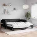 Miniatyrbillede 2 af 11: vidaXL daybed med udtræk 100x200 cm stof sort