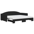 Miniatyrbillede 3 af 11: vidaXL daybed med udtræk og madras 90x190 cm stof sort