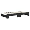 Miniatyrbillede 6 af 11: vidaXL daybed med udtræk og madras 90x190 cm stof sort