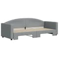 Miniatyrbillede 3 af 11: vidaXL daybed med udtræk 80x200 cm stof lysegrå