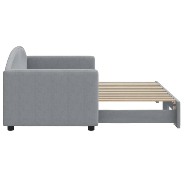 vidaXL daybed med udtræk 80x200 cm stof lysegrå