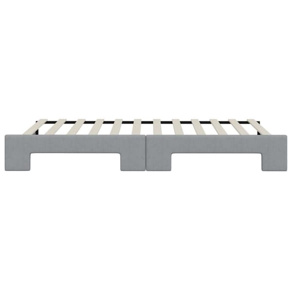 vidaXL daybed med udtræk 80x200 cm stof lysegrå