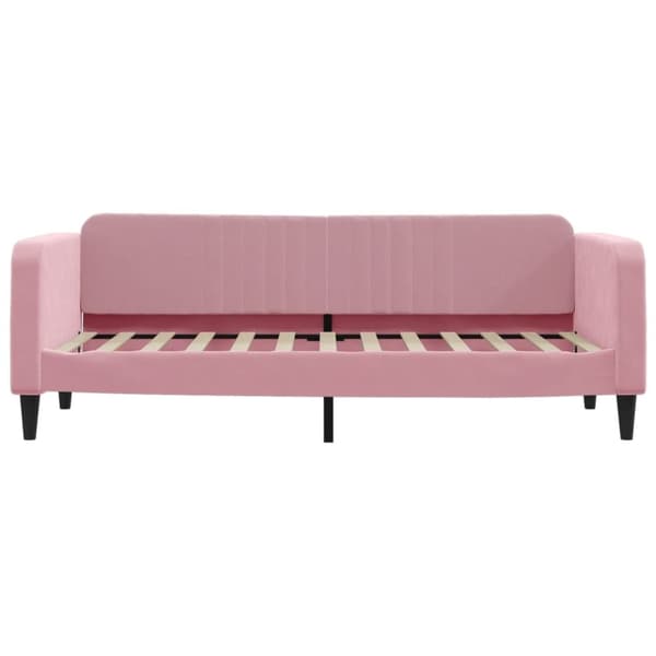 vidaXL daybed med udtræk 80x200 cm velour lyserød