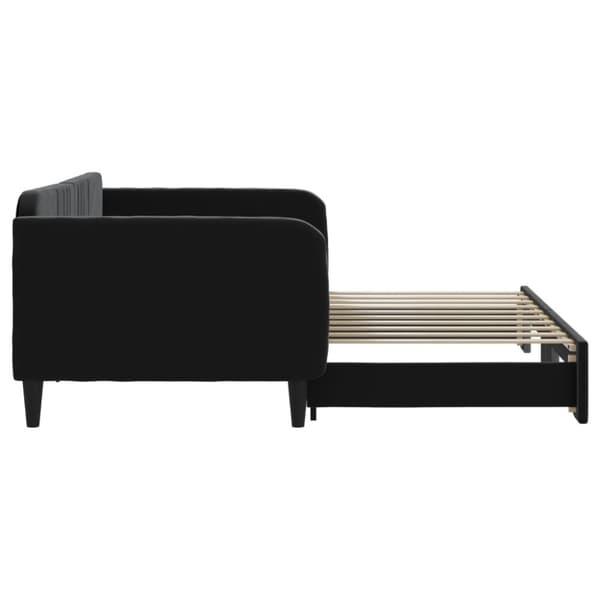 vidaXL daybed med udtræk 90x190 cm velour sort