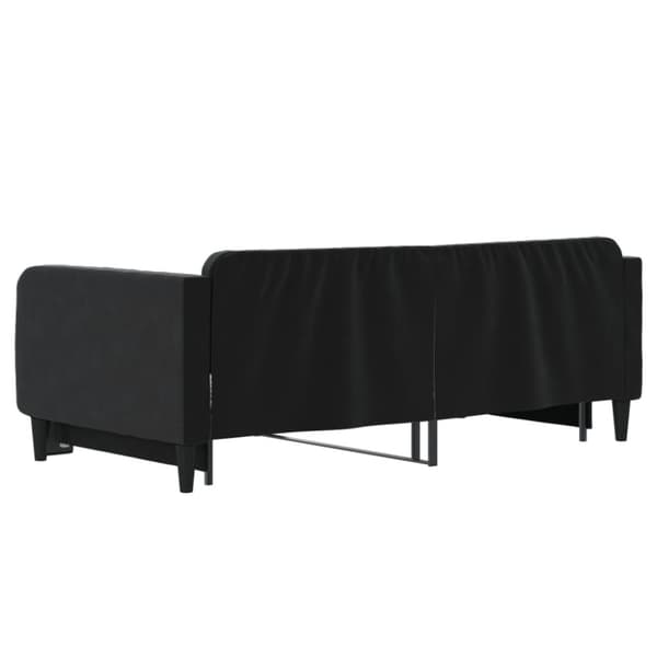 vidaXL daybed med udtræk 90x190 cm velour sort