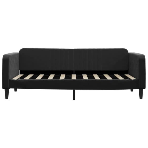 vidaXL daybed med udtræk 90x190 cm velour sort
