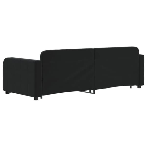 vidaXL daybed med udtræk 80x200 cm velour sort