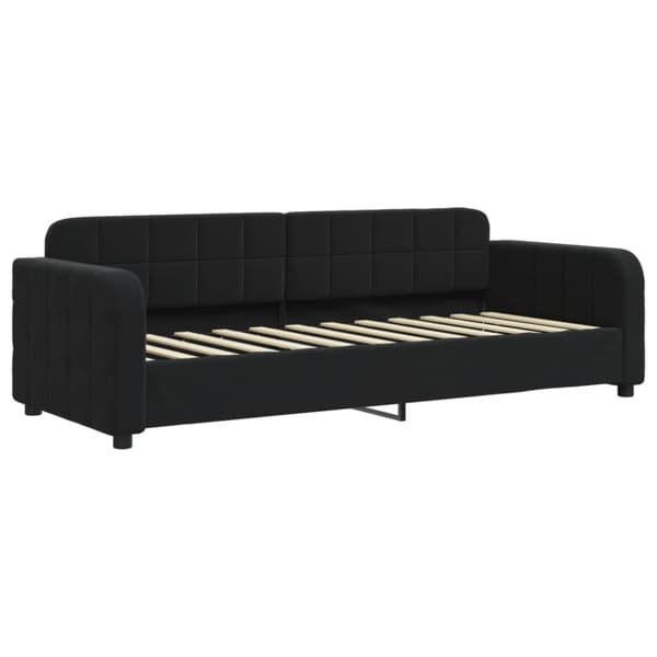 vidaXL daybed med udtræk 80x200 cm velour sort
