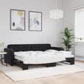 Miniatyrbillede 1 af 11: vidaXL daybed med udtræk 80x200 cm velour sort