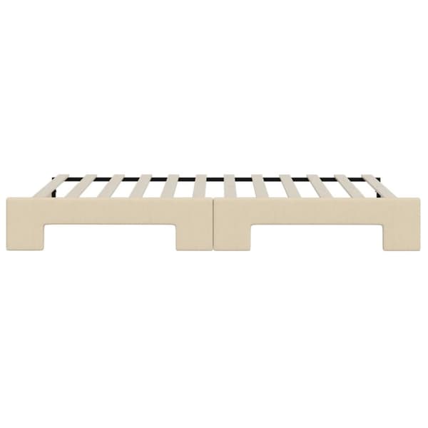 vidaXL daybed med udtræk 100x200 cm stof cremefarvet