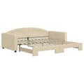 Miniatyrbillede 1 af 11: vidaXL daybed med udtræk 100x200 cm stof cremefarvet