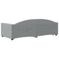 Miniatyrbillede 5 af 11: vidaXL daybed med udtræk og skuffer 90x200 cm stof lysegrå