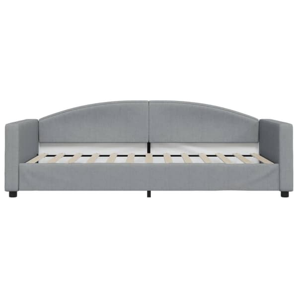 vidaXL daybed med udtræk og skuffer 90x200 cm stof lysegrå
