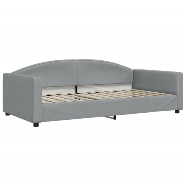 vidaXL daybed med udtræk og madras 100x200 cm stof lysegrå