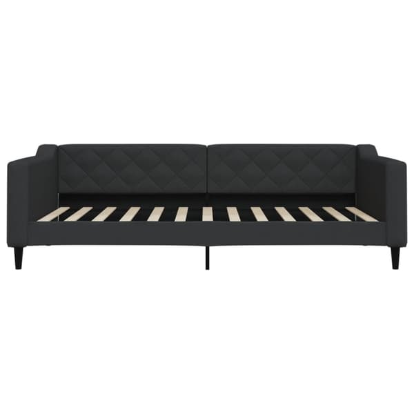 vidaXL Dagbädd utdragbar svart 100x200 cm tyg
