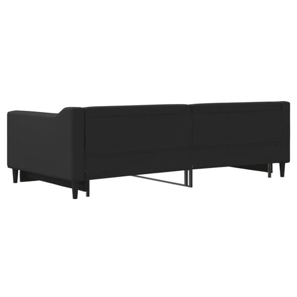 vidaXL Dagbädd utdragbar svart 100x200 cm tyg