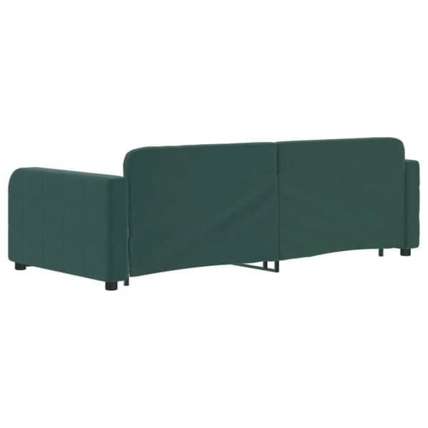 vidaXL Dagbädd utdragbar med lådor mörkgrön 90x200 cm sammet