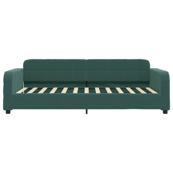 vidaXL Dagbädd utdragbar med lådor mörkgrön 90x200 cm sammet