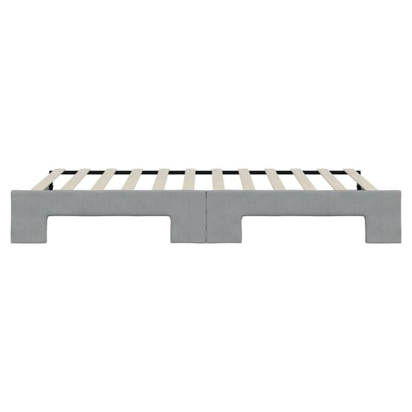 vidaXL daybed med udtræk 100x200 cm stof lysegrå