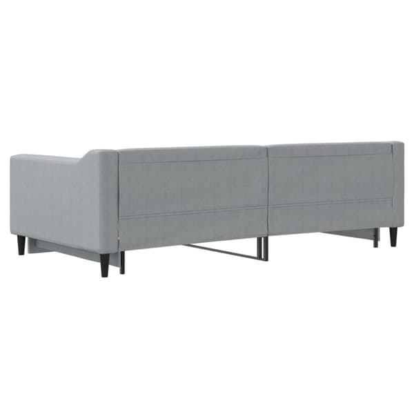 vidaXL daybed med udtræk 100x200 cm stof lysegrå