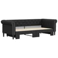 Miniatyrbillede 3 af 11: vidaXL daybed med udtræk 90x200 cm kunstlæder sort