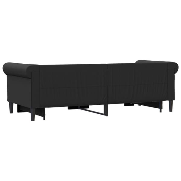 vidaXL daybed med udtræk 90x200 cm kunstlæder sort