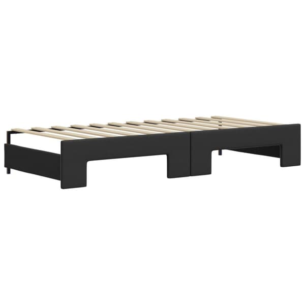 vidaXL daybed med udtræk 90x200 cm kunstlæder sort