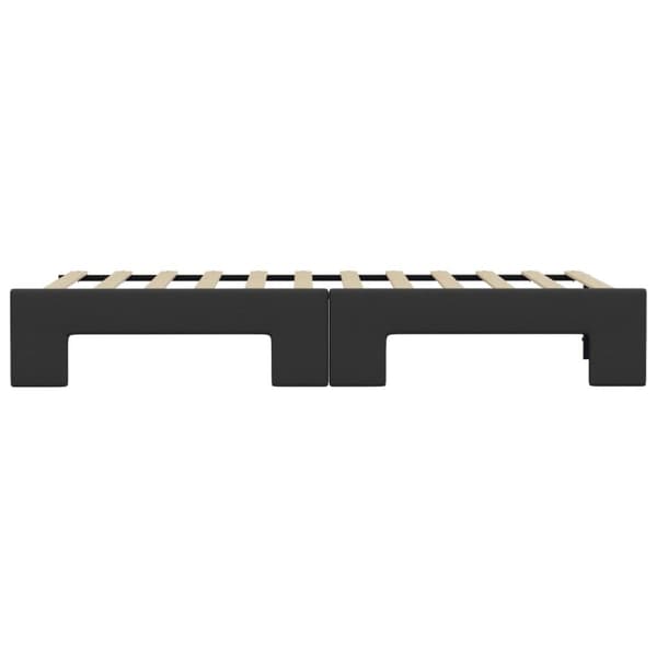 vidaXL daybed med udtræk 90x200 cm kunstlæder sort
