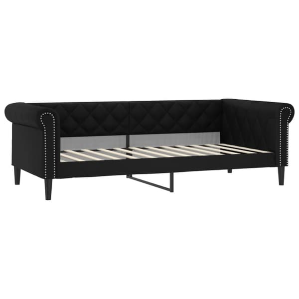 vidaXL daybed med udtræk 90x200 cm kunstlæder sort