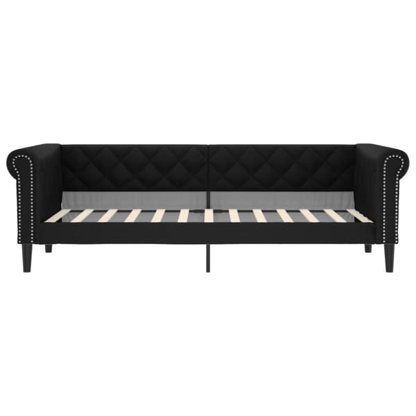 vidaXL daybed med udtræk 90x200 cm kunstlæder sort
