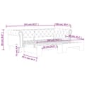 Miniatyrbillede 11 af 11: vidaXL daybed med udtræk 90x200 cm kunstlæder sort