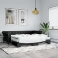 Miniatyrbillede 2 af 11: vidaXL daybed med udtræk 90x200 cm kunstlæder sort