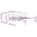 Miniatyrbillede 11 af 11: vidaXL daybed med udtræk 90x190 cm velour sort