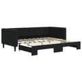Miniatyrbillede 2 af 11: vidaXL daybed med udtræk 90x190 cm velour sort