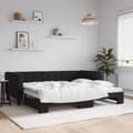 Miniatyrbillede 1 af 11: vidaXL daybed med udtræk 90x190 cm velour sort