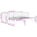 Miniatyrbillede 11 af 11: vidaXL daybed med udtræk 90x200 cm velour sort