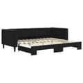 Miniatyrbillede 2 af 11: vidaXL daybed med udtræk 90x200 cm velour sort