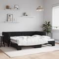 Miniatyrbillede 1 af 11: vidaXL daybed med udtræk 90x200 cm velour sort