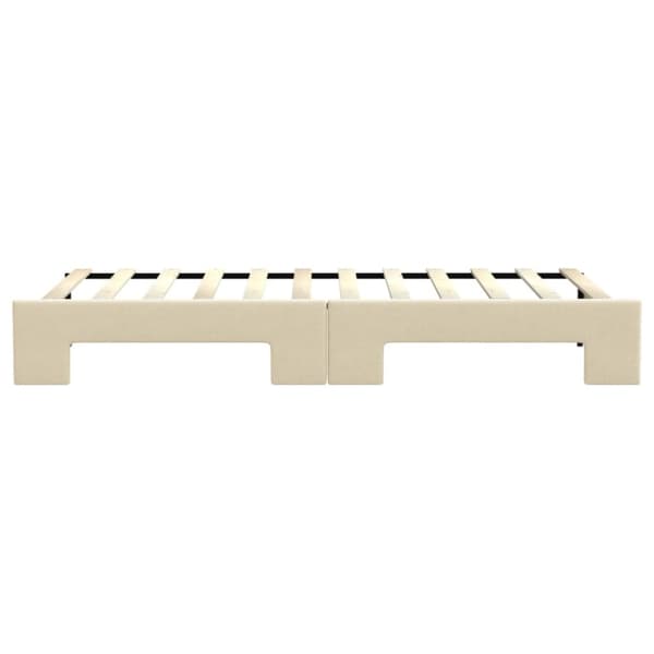 vidaXL daybed med udtræk 80x200 cm stof cremefarvet