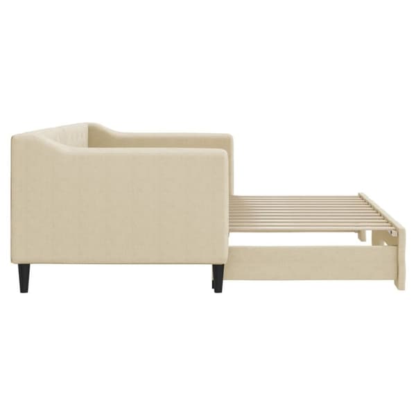 vidaXL daybed med udtræk 80x200 cm stof cremefarvet